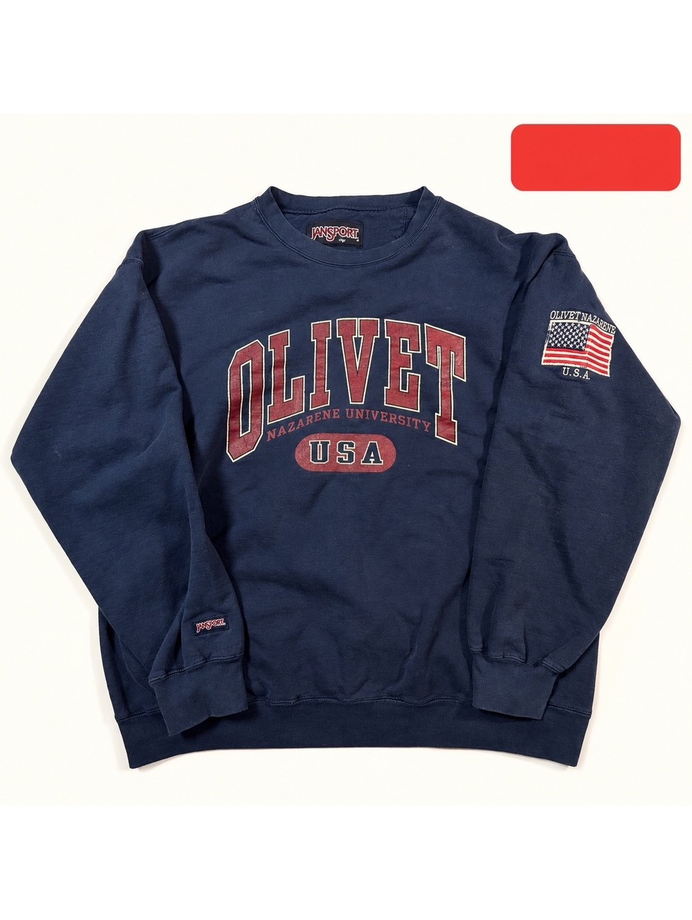 Vintage JanSport Olivet Nazarene Navy Sweatshirt XL